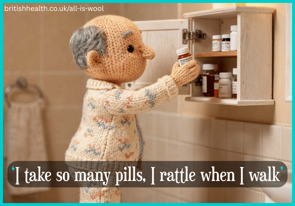 I take so many pills, I rattle when I walk