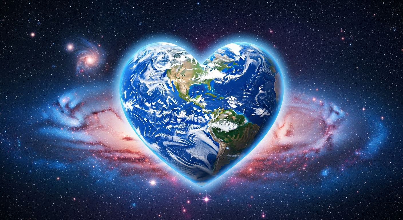 heart-shaped earth