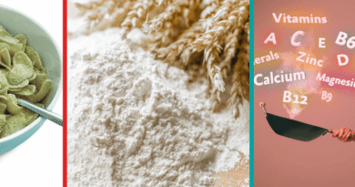 cereal, bread flour and vitamins and minerals