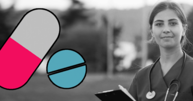 female doctor with pill image