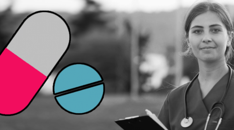 female doctor with pill image