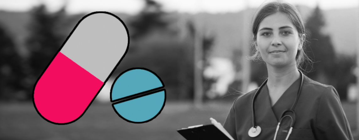 female doctor with pill image