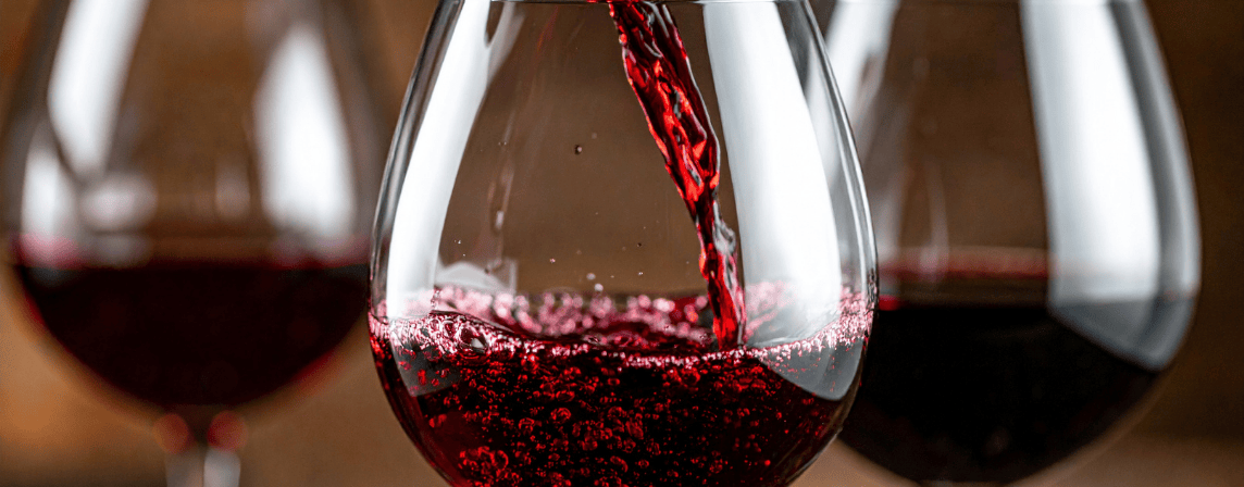 glasses of red wine
